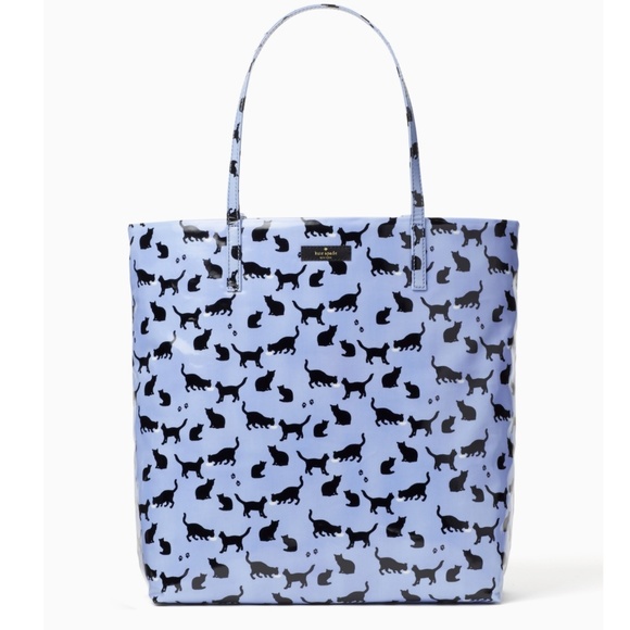 kate spade Handbags - Kate Spade Large Blue Cat Tote Purse